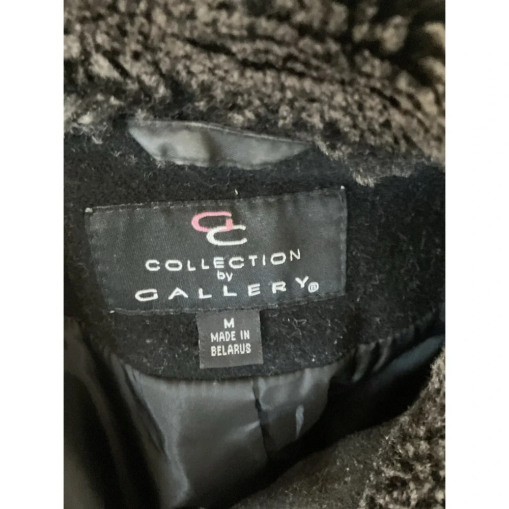 Collection By Gallery Coat Black Sz Med Jacket With‎ Faux Fur